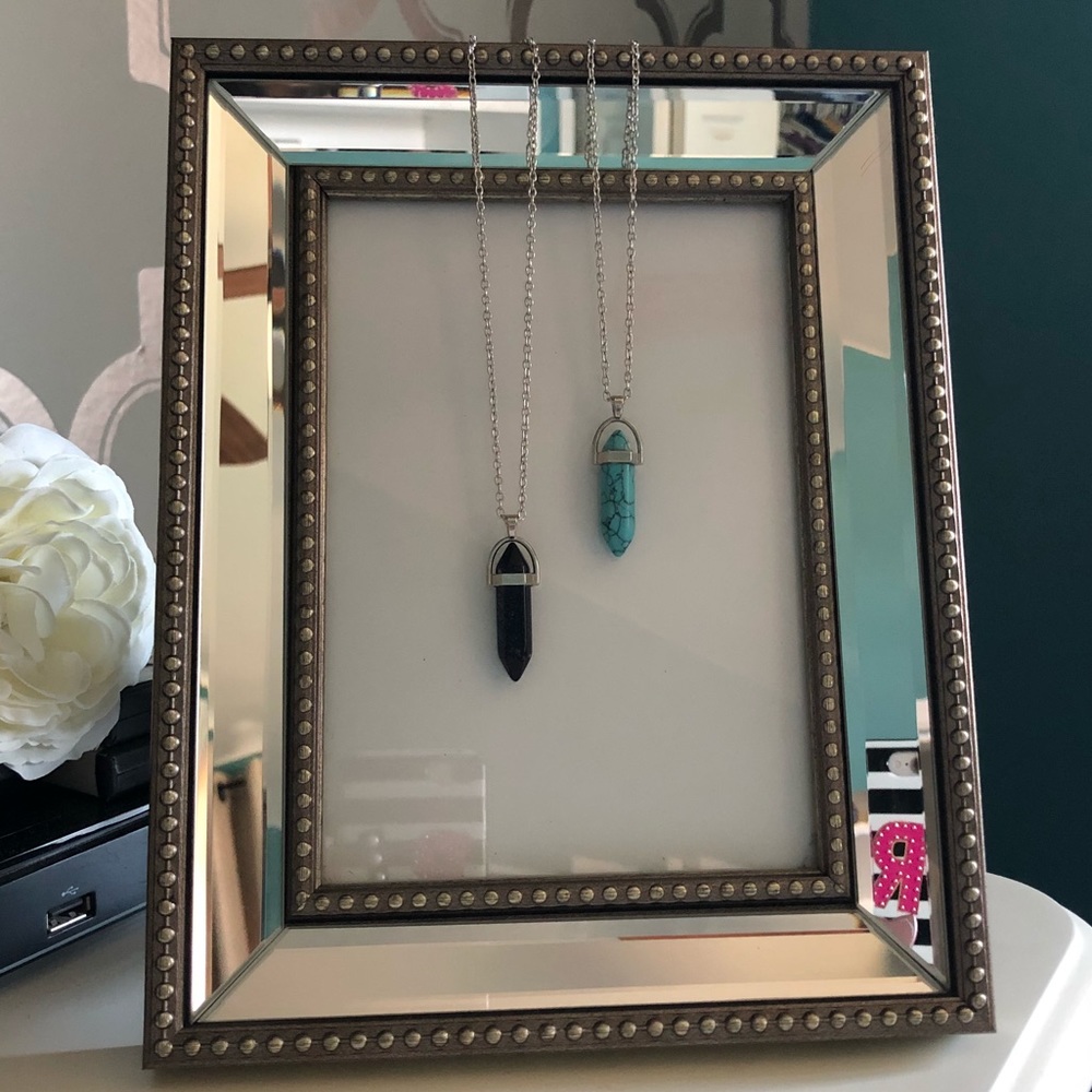 Bundle-2 Crystal Pendant Necklaces